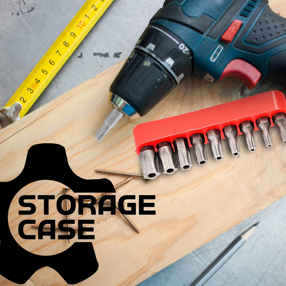 Torx plus 5-Point Tamper-Proof Security Bits - 12Pc Torx Star 5 Point Security T