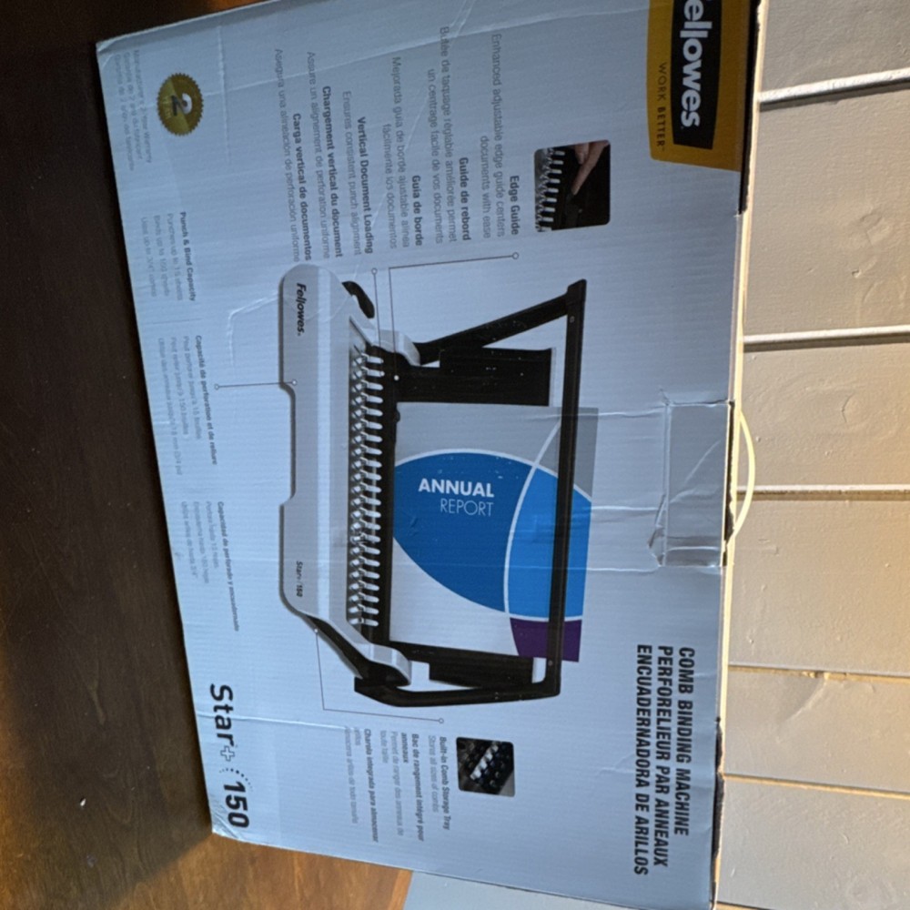 Fellowes Star + 150 Comb Binding Machine for Home and Office Document Binding
