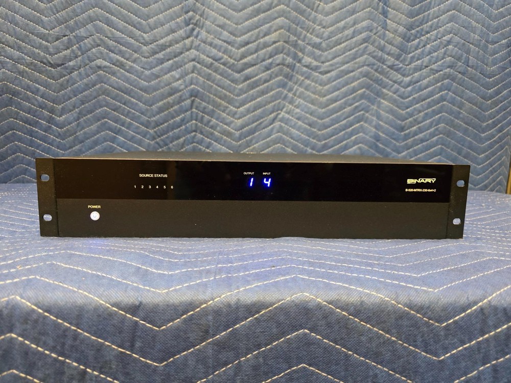Binary B-520-MTRX-230-6x4+2 HDMI Matrix Switch Tested Working w/ PSU Rackmount