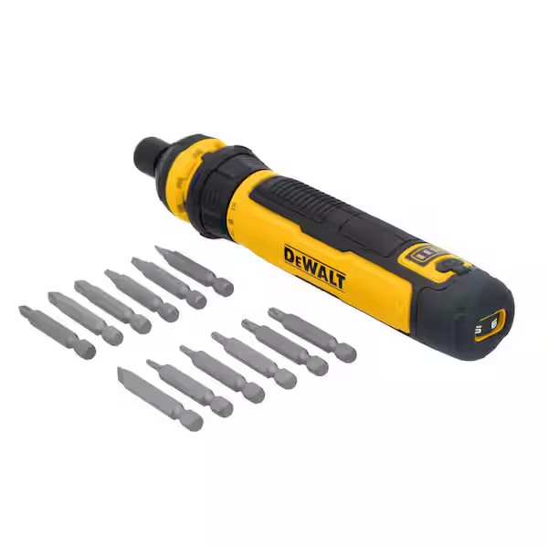 DEWALT Cordless Screwdriver with FLEXDRIVE Control and Screwdriving Bits