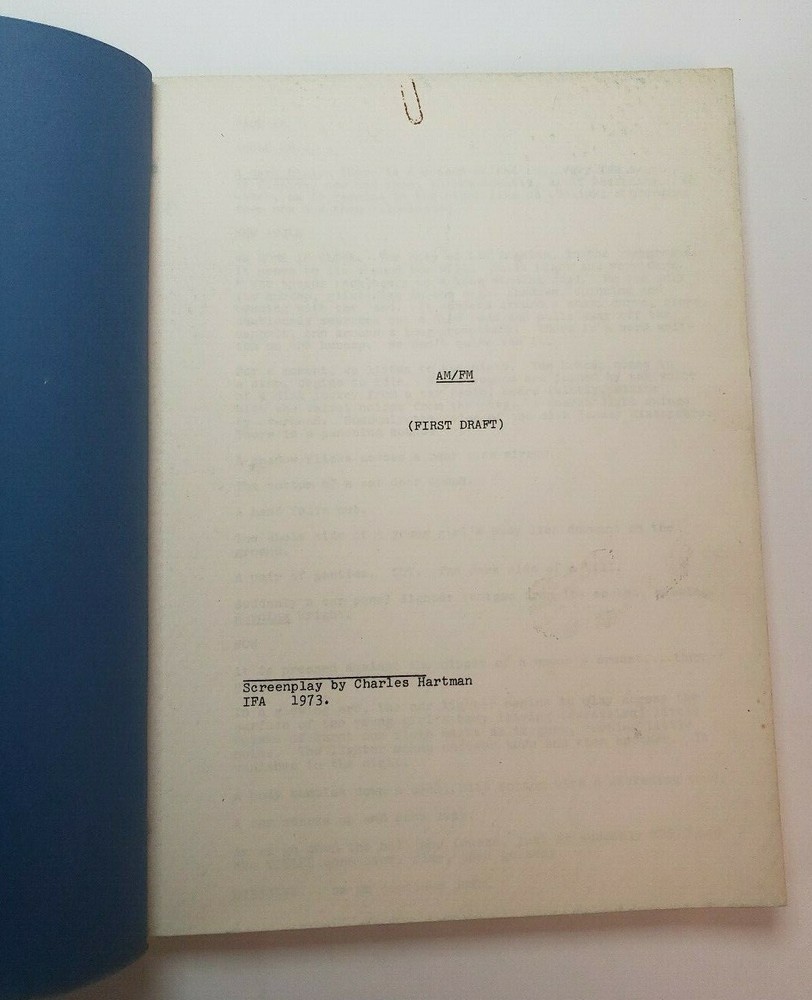 AM/FM / Charles Hartman 1973 Unproduced Movie Script, First Draft Screenplay