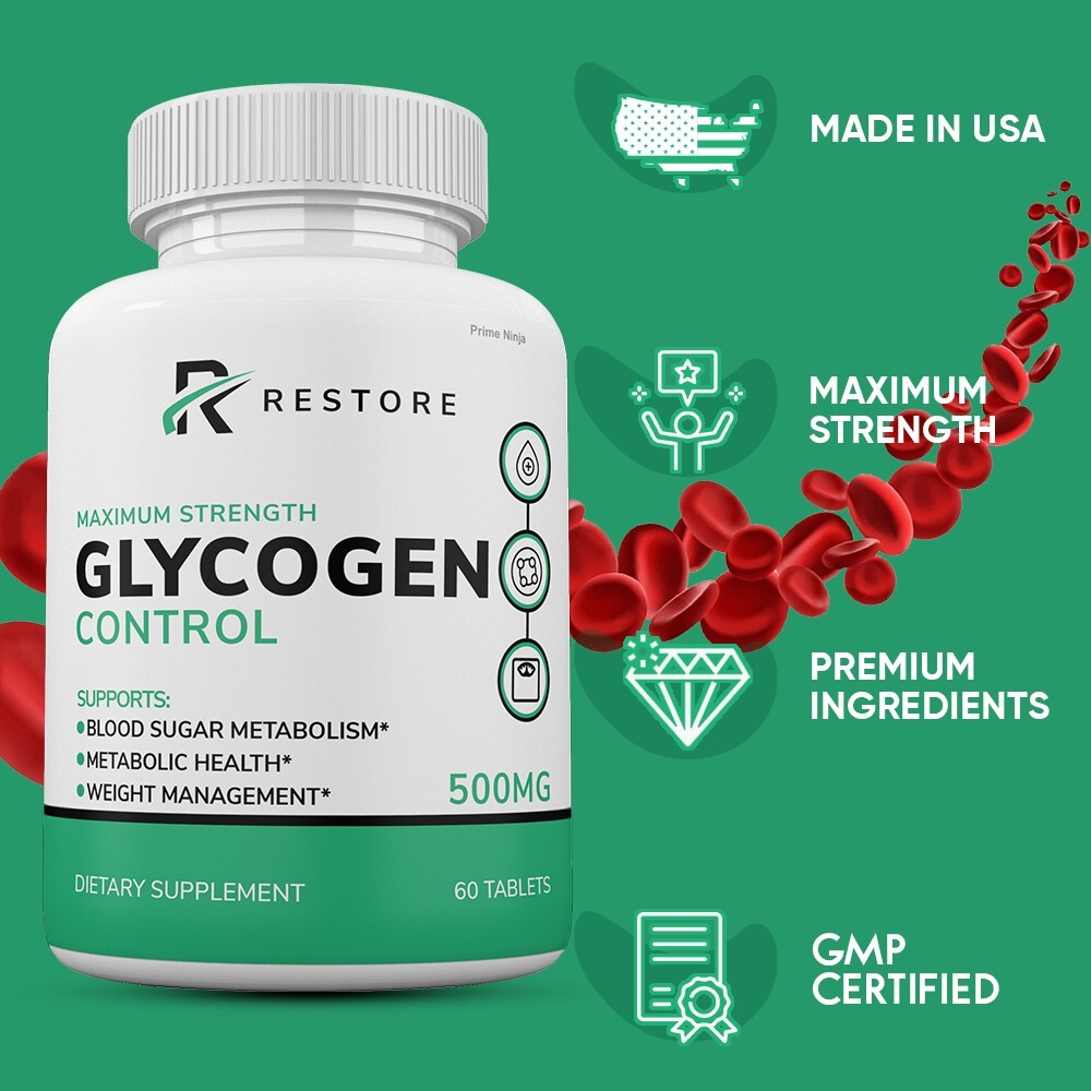 Restore Glycogen Control Blood Capsules, Blood Sugar Control Pills (1 Pack)