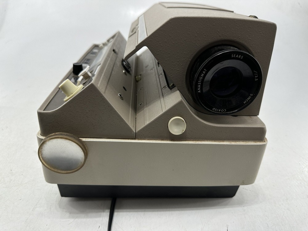 Vintage SEARS Automatic 500 No. 9865 SLIDE PROJECTOR Blower works Untested