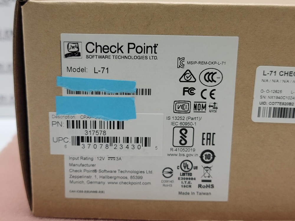 NEW CHECK POINT L-71 Firewall SKU 21280