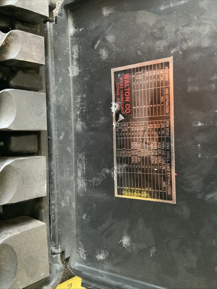 Walton Stud And Screw Extractor Set, Missing Small One..,,,see Pics…9pc