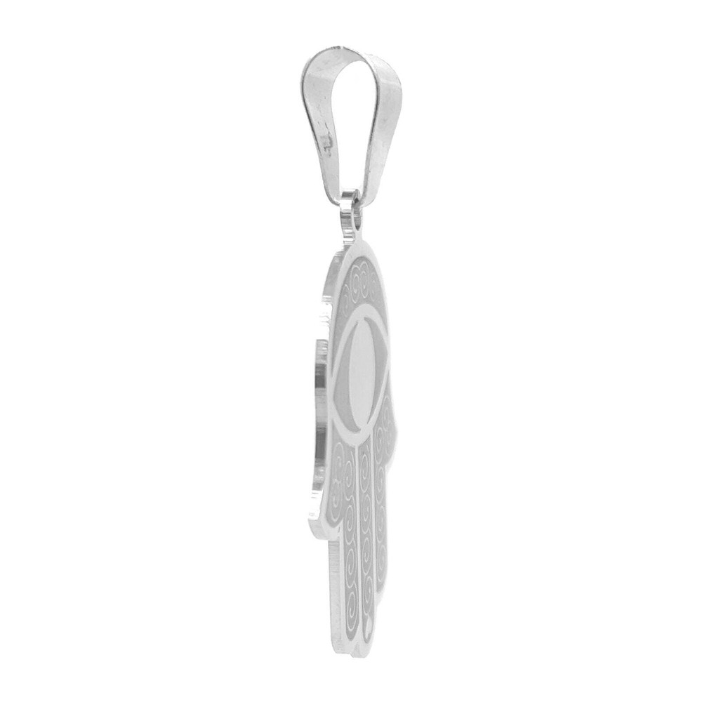 925 Sterling Silver Hamsa Evil Eye Charm Pendant