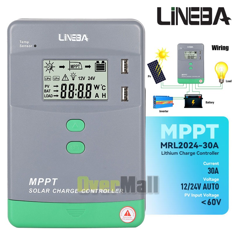 100A Solar Panel Battery Charge Controller 12V/24V/36/48V LCD Regulator Auto USB