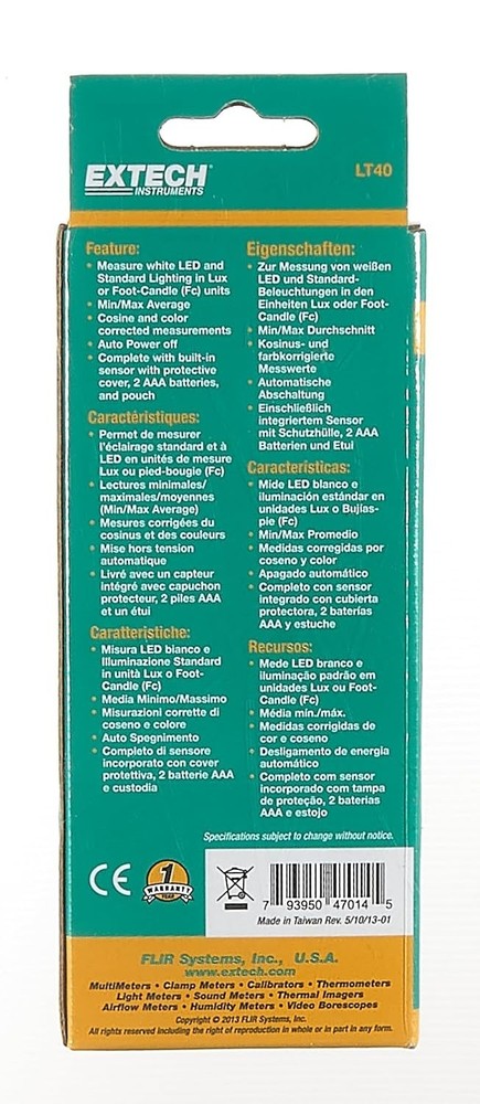 User-Friendly LED Light Meter with Backlit Display - Excellent for Professionals