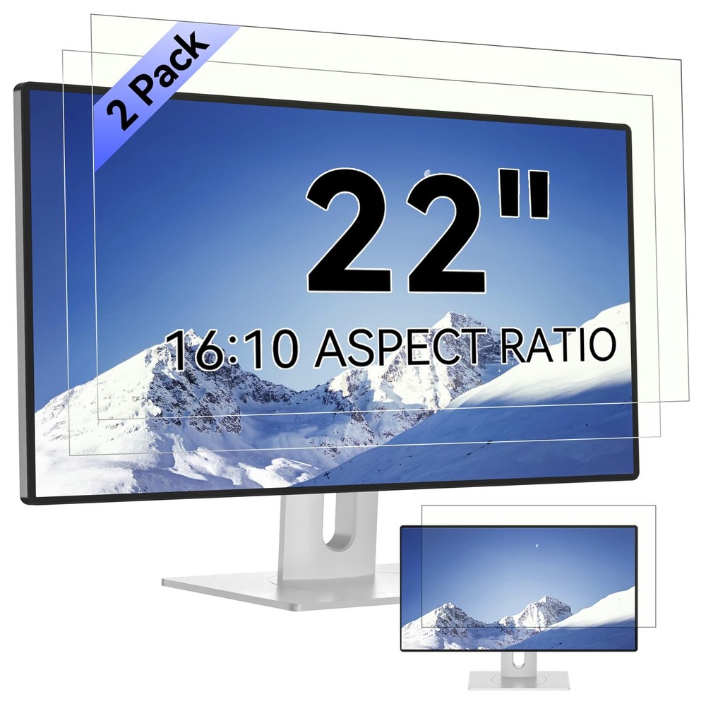 [2-Pack] 22 Inch Computer Blue Light Blocking Screen Protector for 16:10 Wide...