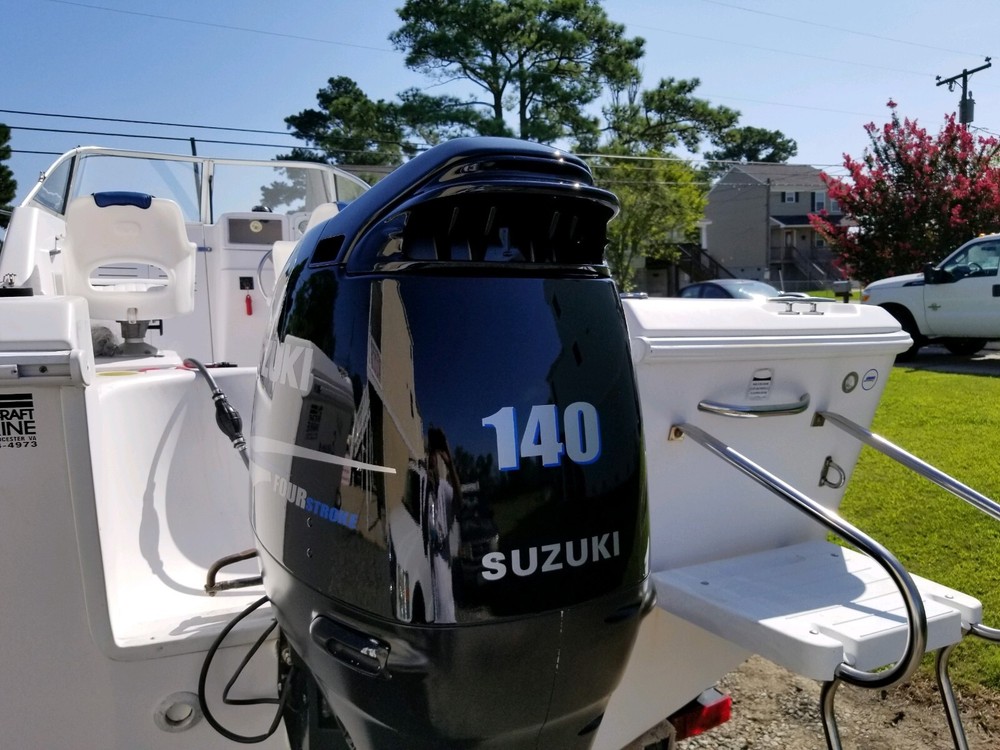 Suzuki 140 hp FourStroke Engine DECAL sticker blue & silver kit