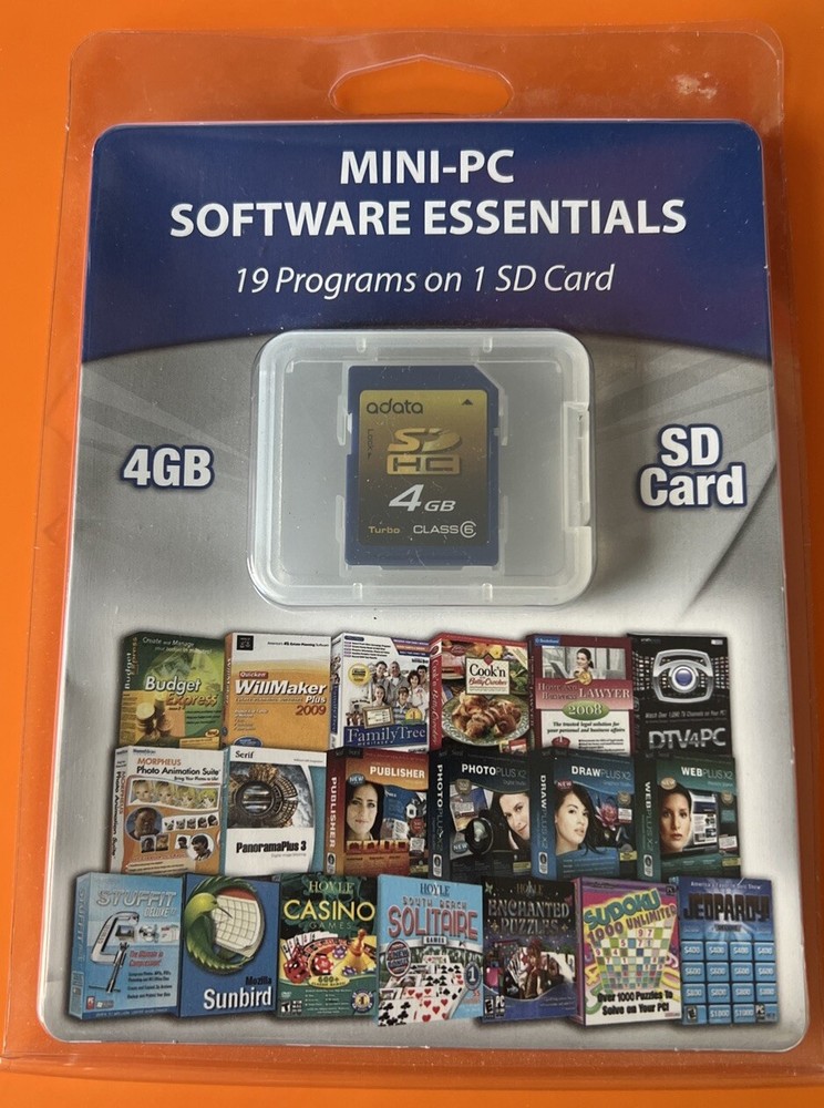 Mini-PC Software Essentials II - 17 Programs on 1 USB Drive New 4 GB