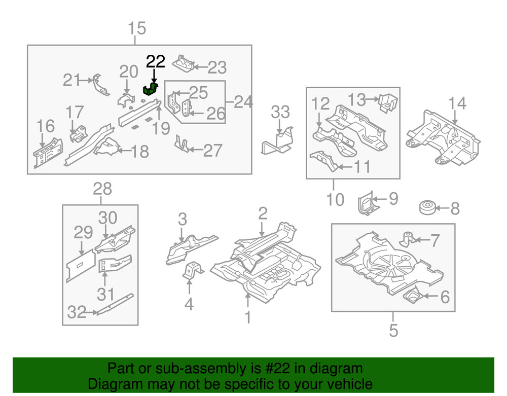 Genuine Mazda Frame Side Member Bracket CC43-53-82X