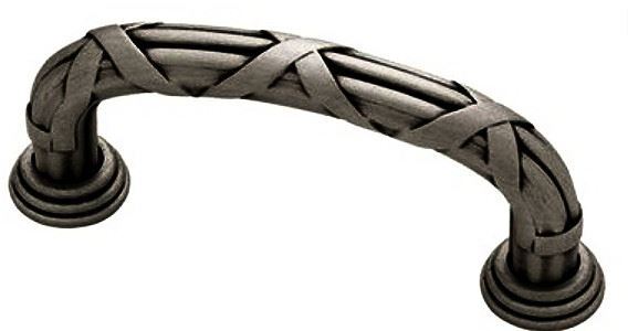 3-3/4" Ribbon And Reed Pull Pewter