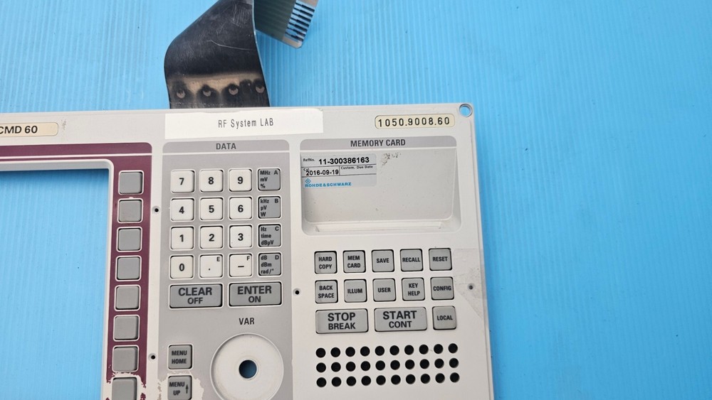Rohde & Schwarz Front Panel For CMD60 Radio Communications Test Set