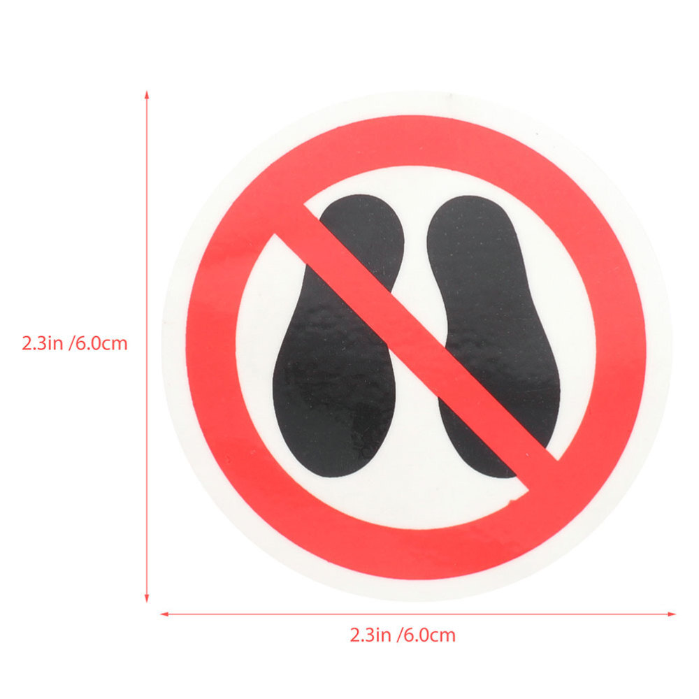 3 Pcs Caution Decal Do Not Step Stickers Safety Warning Round