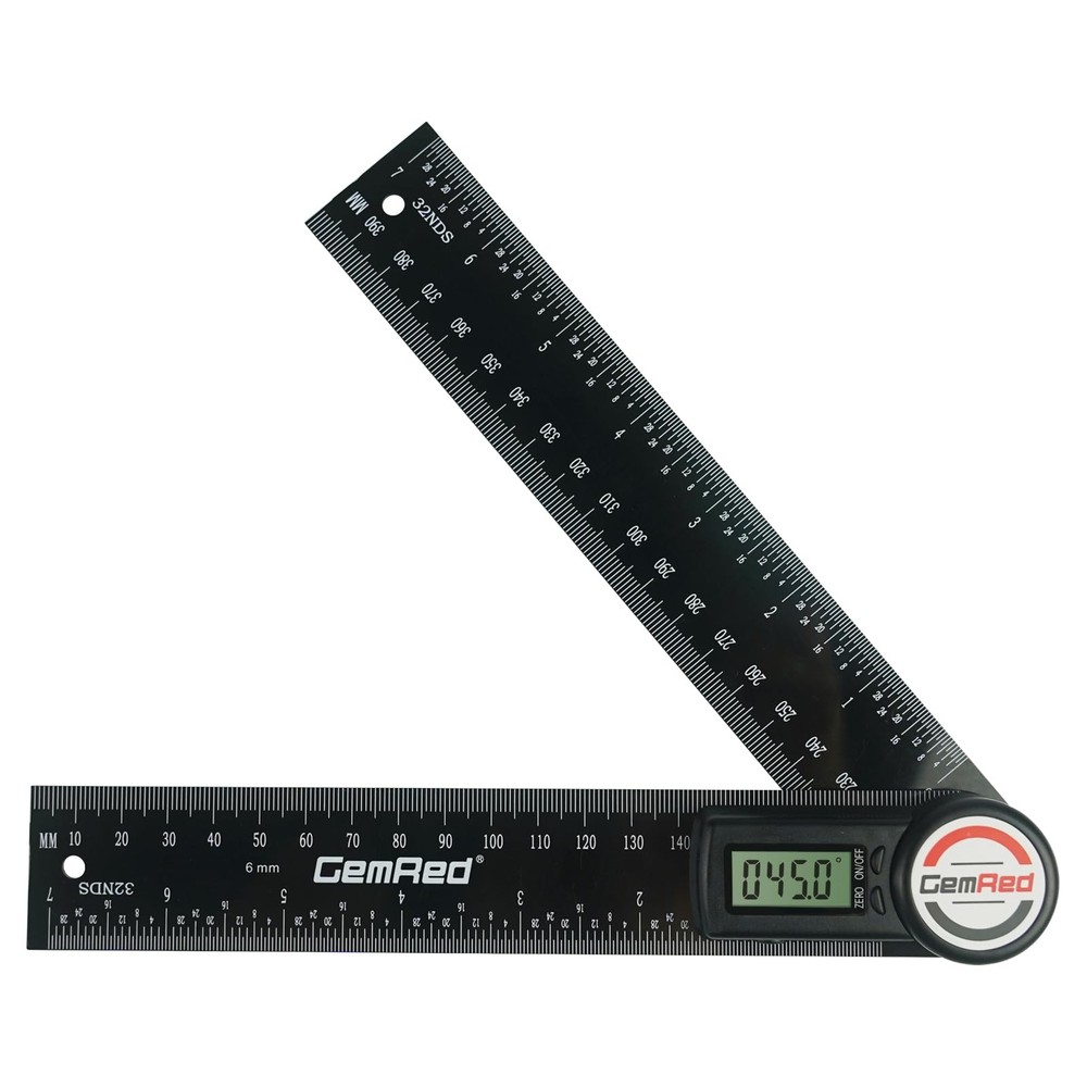 GemRed Digital Protractor Digital Angle Finder Ruler