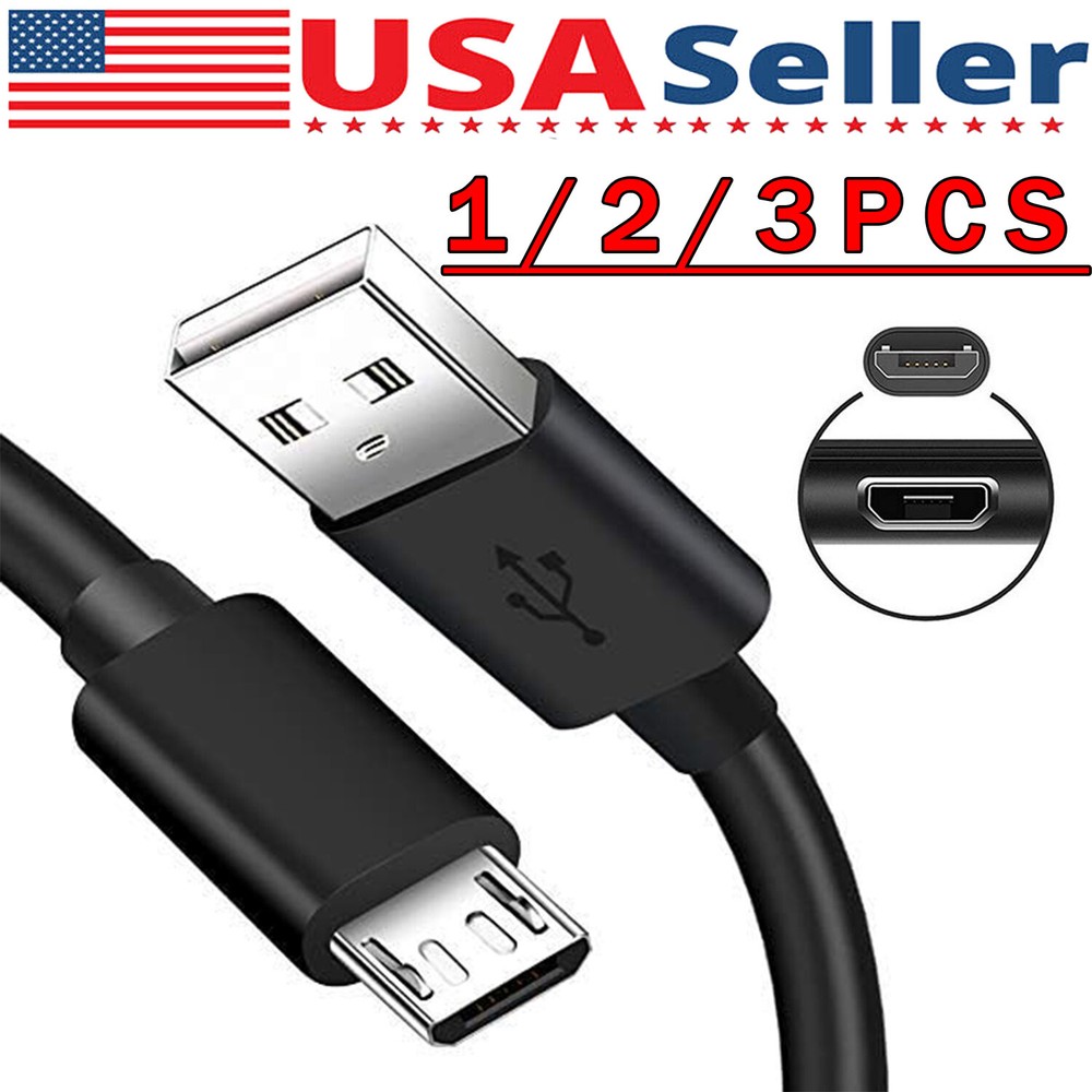 3/6ft Micro USB Fast Charging Cable Cord For Samsung Android Phone Charger