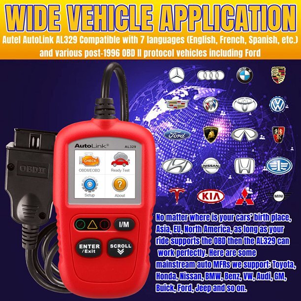 Autel Autolink AL329 OBDII Scanner Automative Code Reader/Clear Diagnostic Tool
