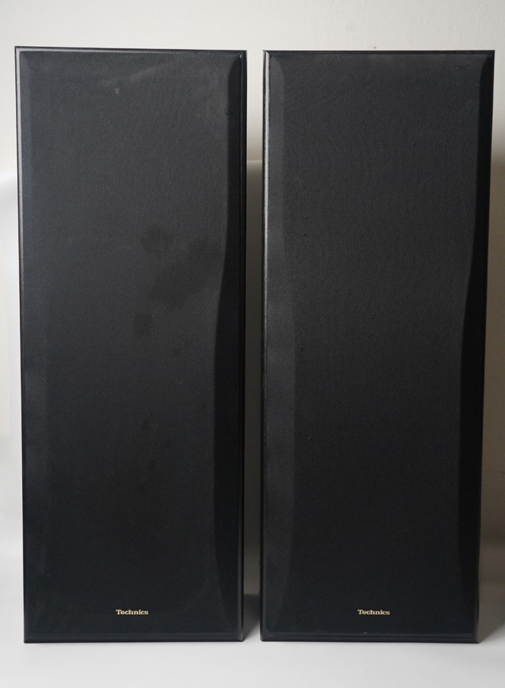 Vintage Technics SB-A55 3-Way Speaker System Floor Speakers Pair TESTED