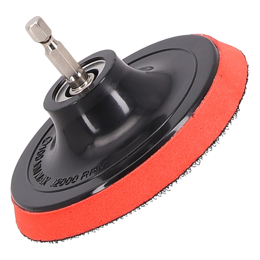 Sanding Pad Buffing Pad Black/Red Replacement Accessories Drill Adapter