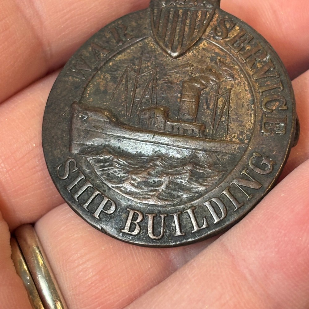 WWI War Service Ship Building Pin