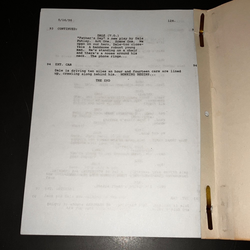 FATHER'S DAY (5/16/96) Robin Williams/Billy Crystal Comedy WMA Script + COA!