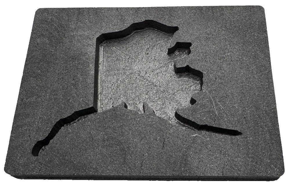 Graphite Ingot Mold For Casting 10 oz Gold Alaska Reverse