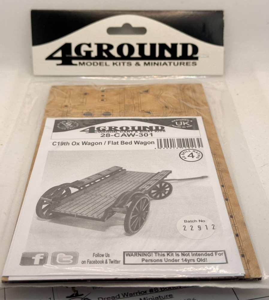 4 Ground Model kit 28S CAW-301   28mm  C19th Ox Wagon / Flatbed Wagon