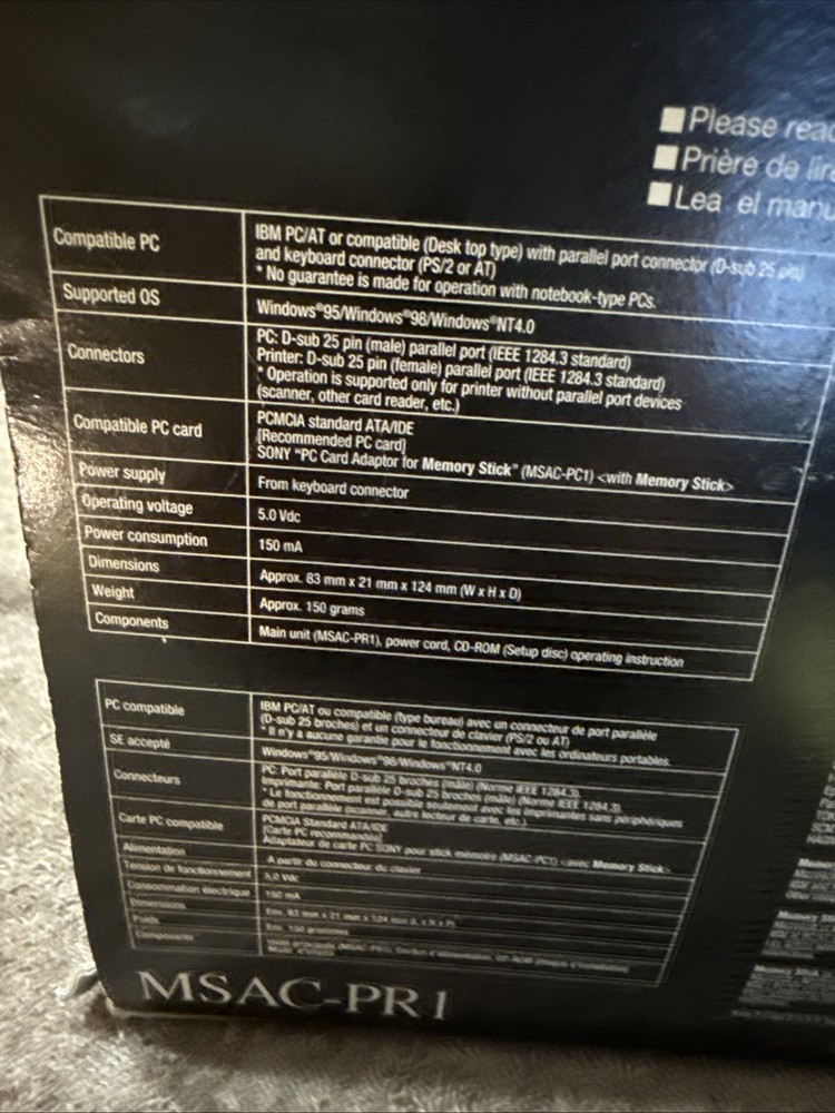 Sony MSAC-PR1 Parallel Port Interface (MSAC-PR1)