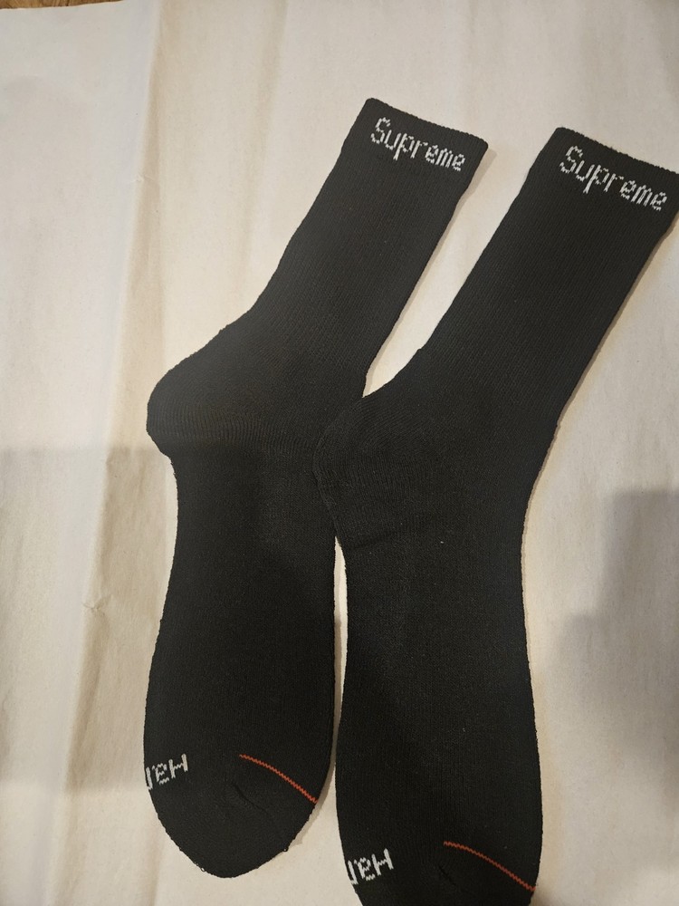 One Pairs Supreme Socks Black