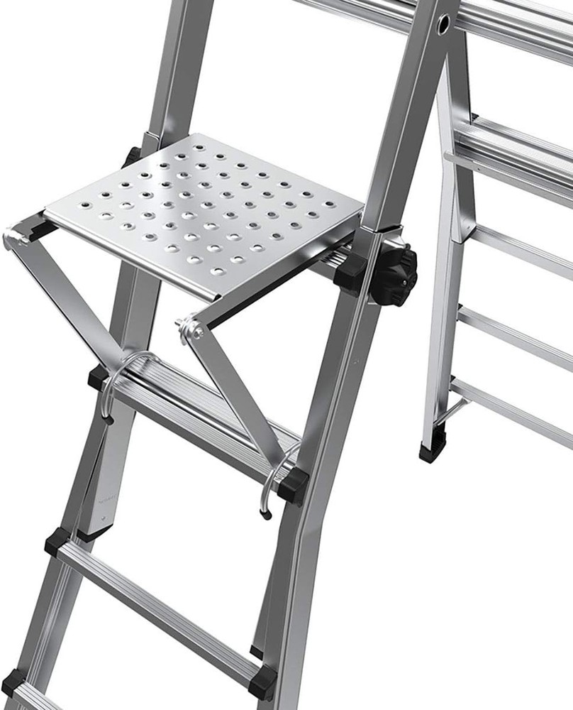 Lightweight Aluminum Work Platform for Ladders - Secure 375 lbs Capacity