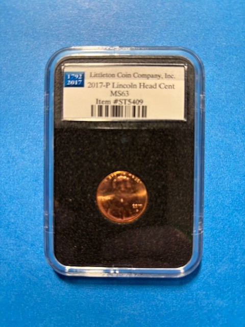 2017-P LINCOLN HEAD CENT in DELUXE HOLDER