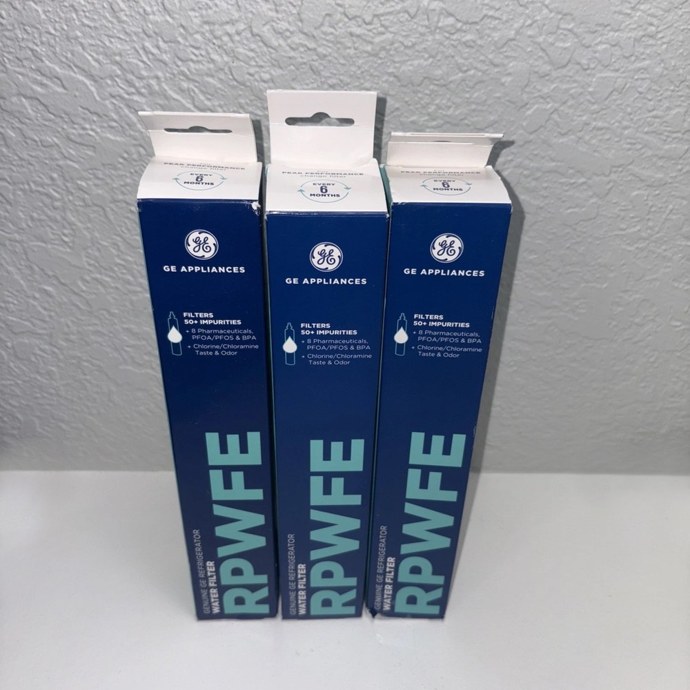 (3 Pack) Genuine GE RPWFE RPWF Replacement Refrigerator Water Filter Sealed