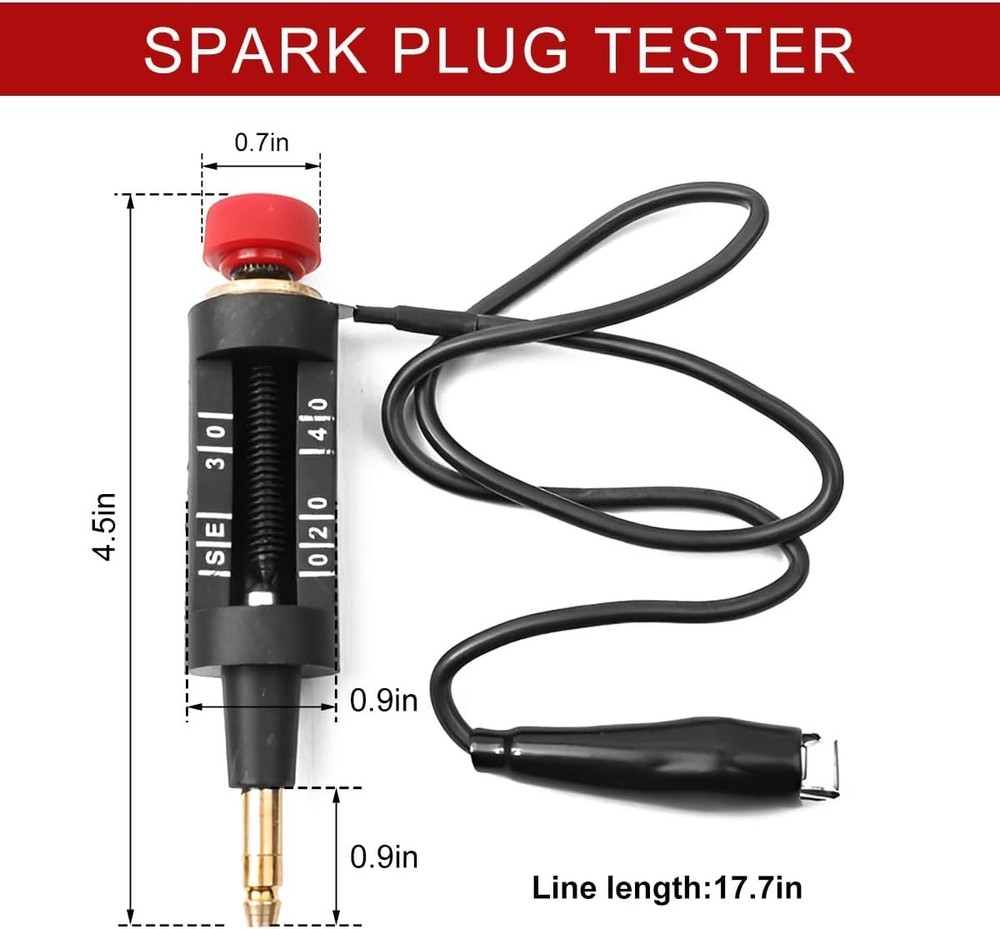 Spark Plug Tester, Adjustable Engine Ignition System Diagnostic Test Tool,...