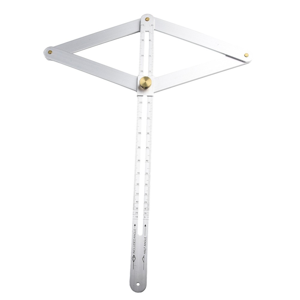 Square Protractor Protractor Stainless Steel Tool 17.1cm Silver Artifact