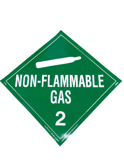 NON-FLAMMABLE GAS PLACARD