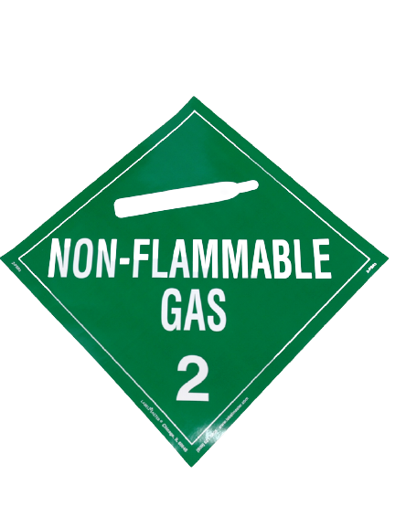 NON-FLAMMABLE GAS PLACARD