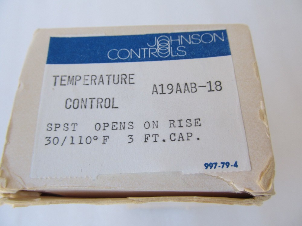 NEW Johnson Controls A19AAB-18 Temperature Control