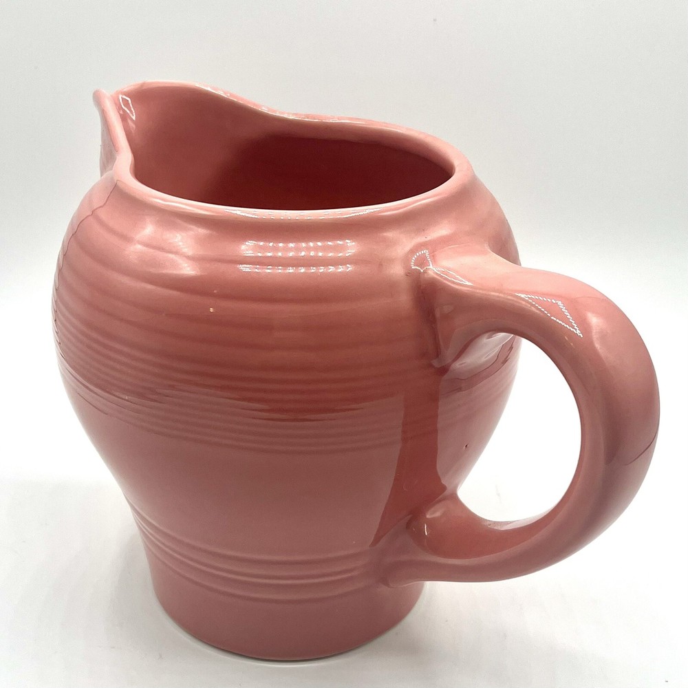 Sonoma Ceramic 64 oz Ringed Pattern Beverage Pitcher Coral/Pink Home Goods