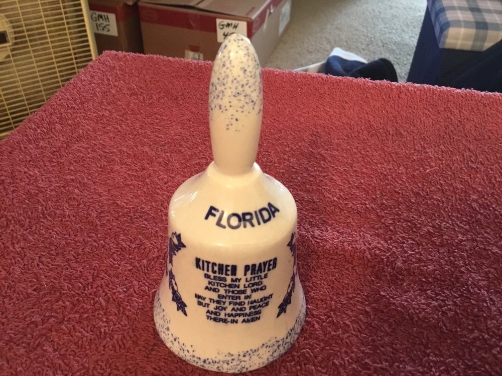 Florida Kitchen Prayer Ceramic Souvenir Bell