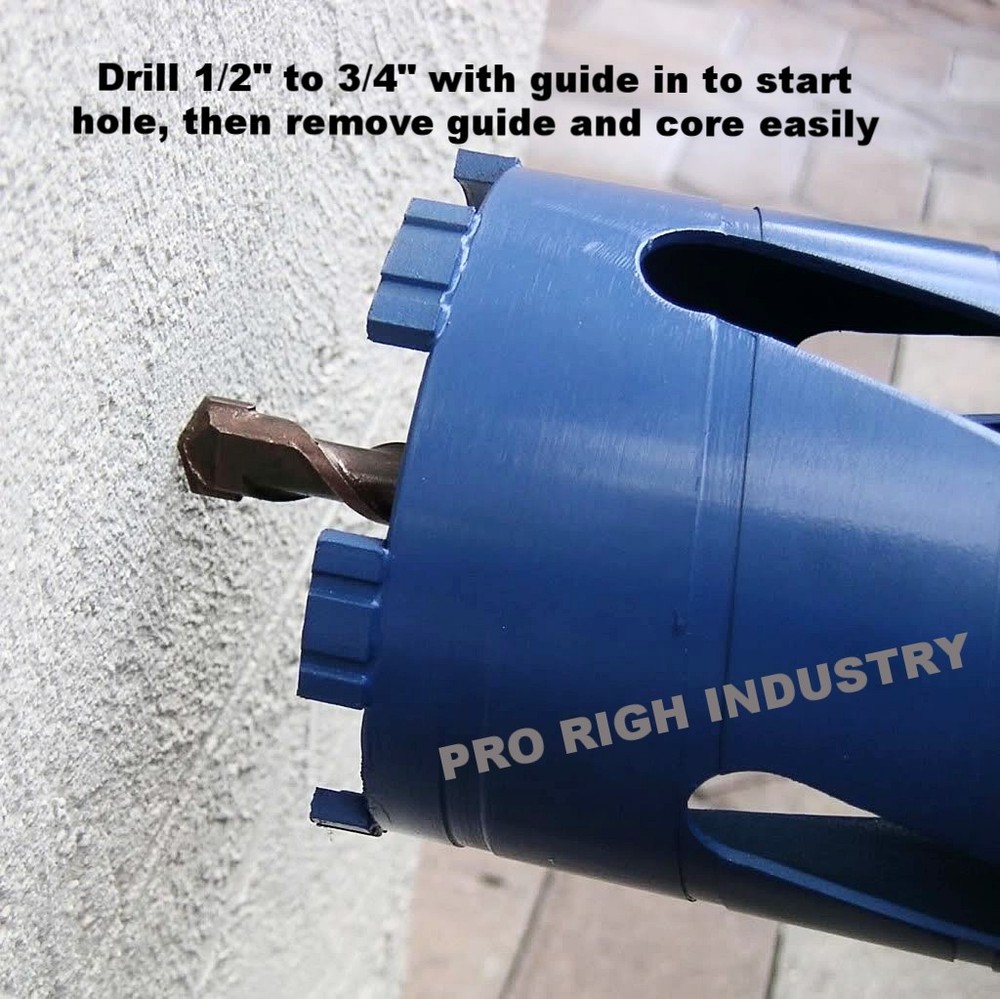 SDS MAX shank adapter & pilot bit with 2" & 3" Dry Diamond Core Bit