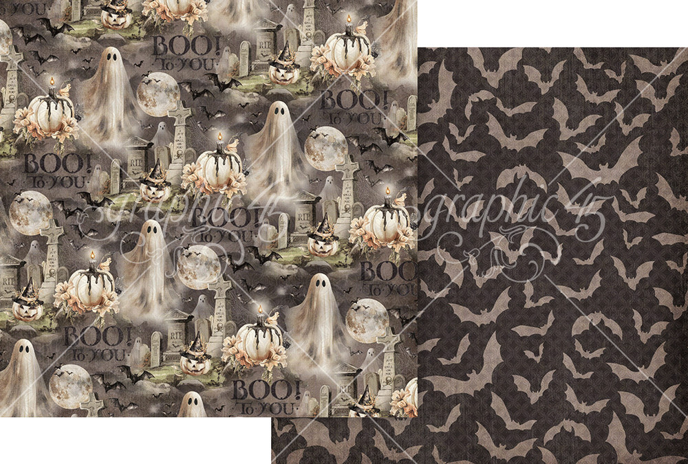 GRAPHIC 45 *GHOSTLY GREETINGS* COLLECTION BUNDLE ~ FALL HALLOWEEN *SHIPS FREE*