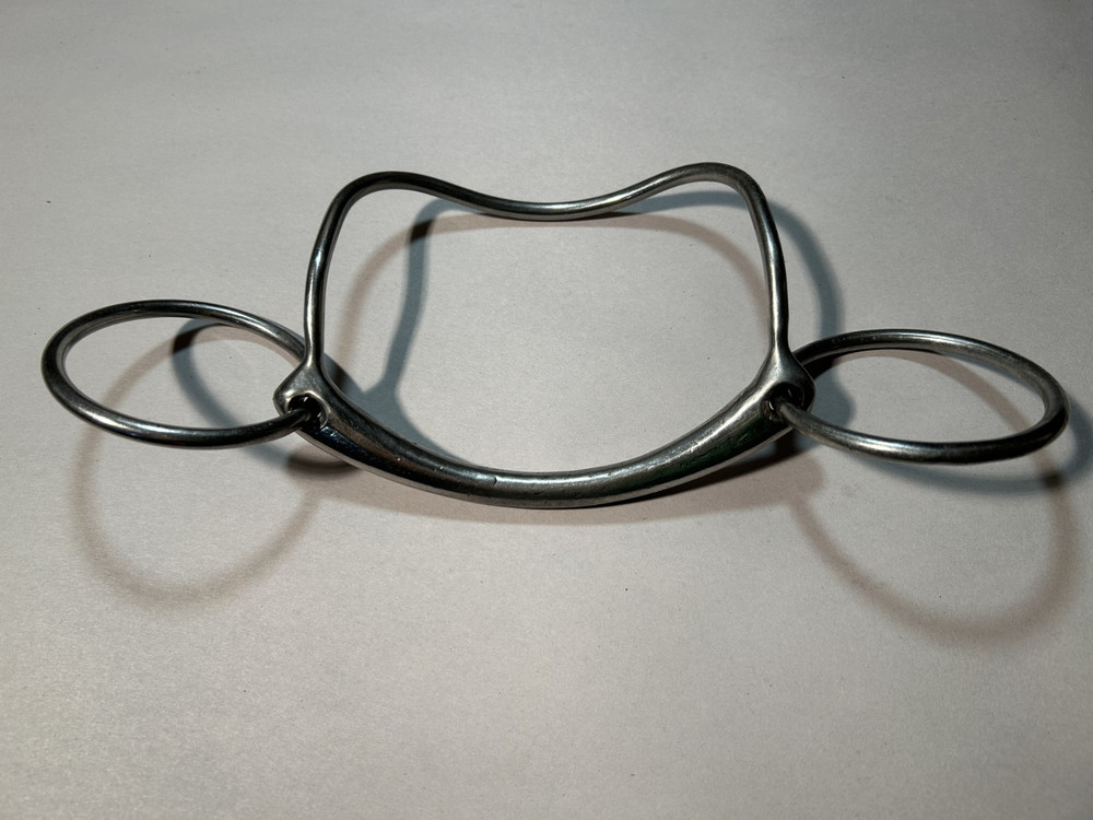 Vintage English Haughton Cage Bit – Solid Mouthpiece – Used