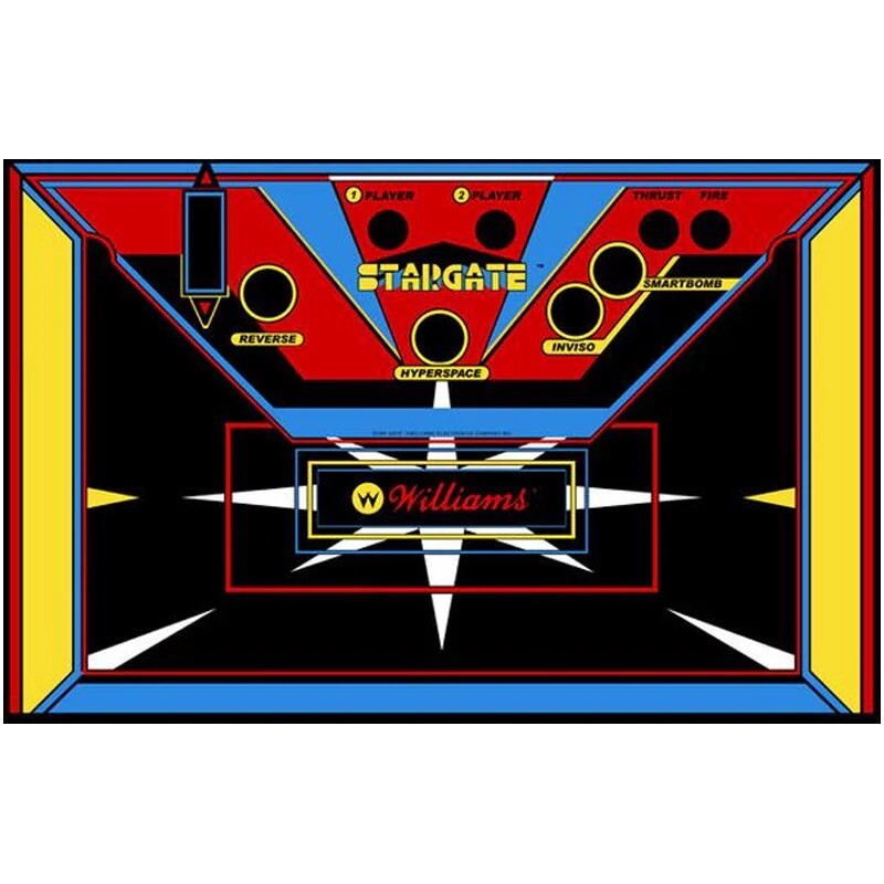 Stargate Arcade Control Panel Overlay CPO Textured Laminate