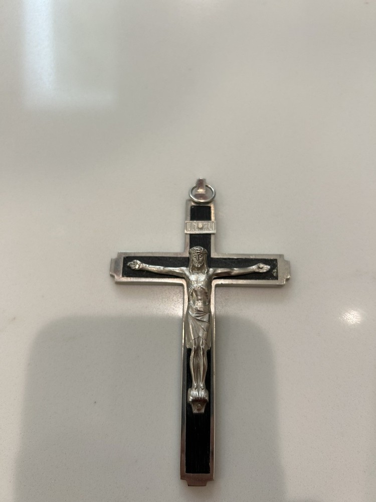 Antique Pewter German Crucifix