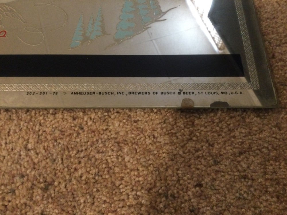Busch Beer Frameless Mirror 21.5 x 18