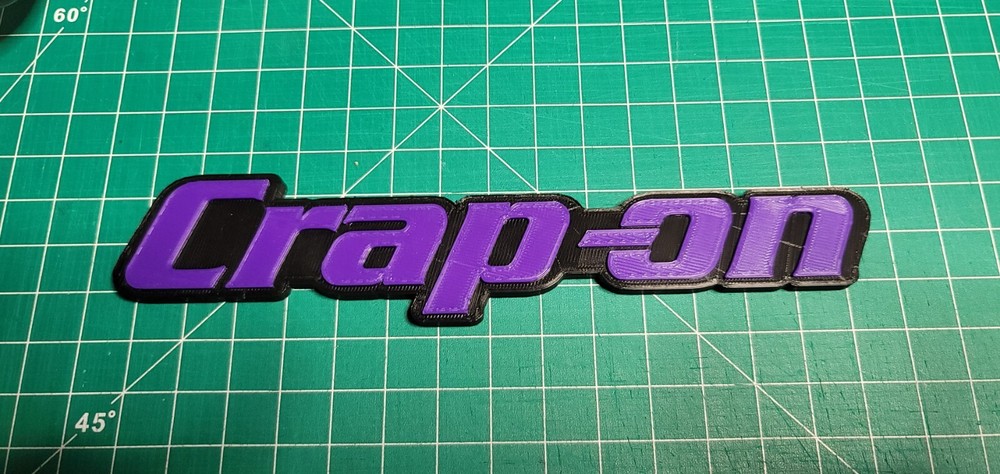 Crap-on 3D Printed Magnet (novelty) toolbox changing table Emblem "FREE" Decal