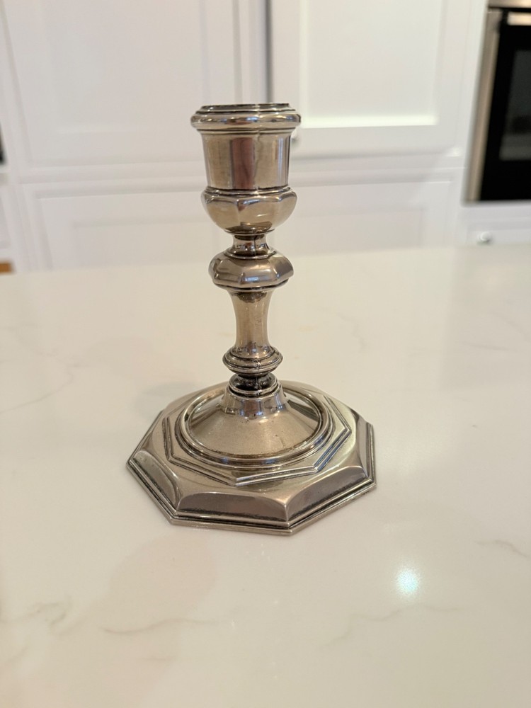 Grenadier Silver Plated Octagonal Candlestick Holder Vintage Antique