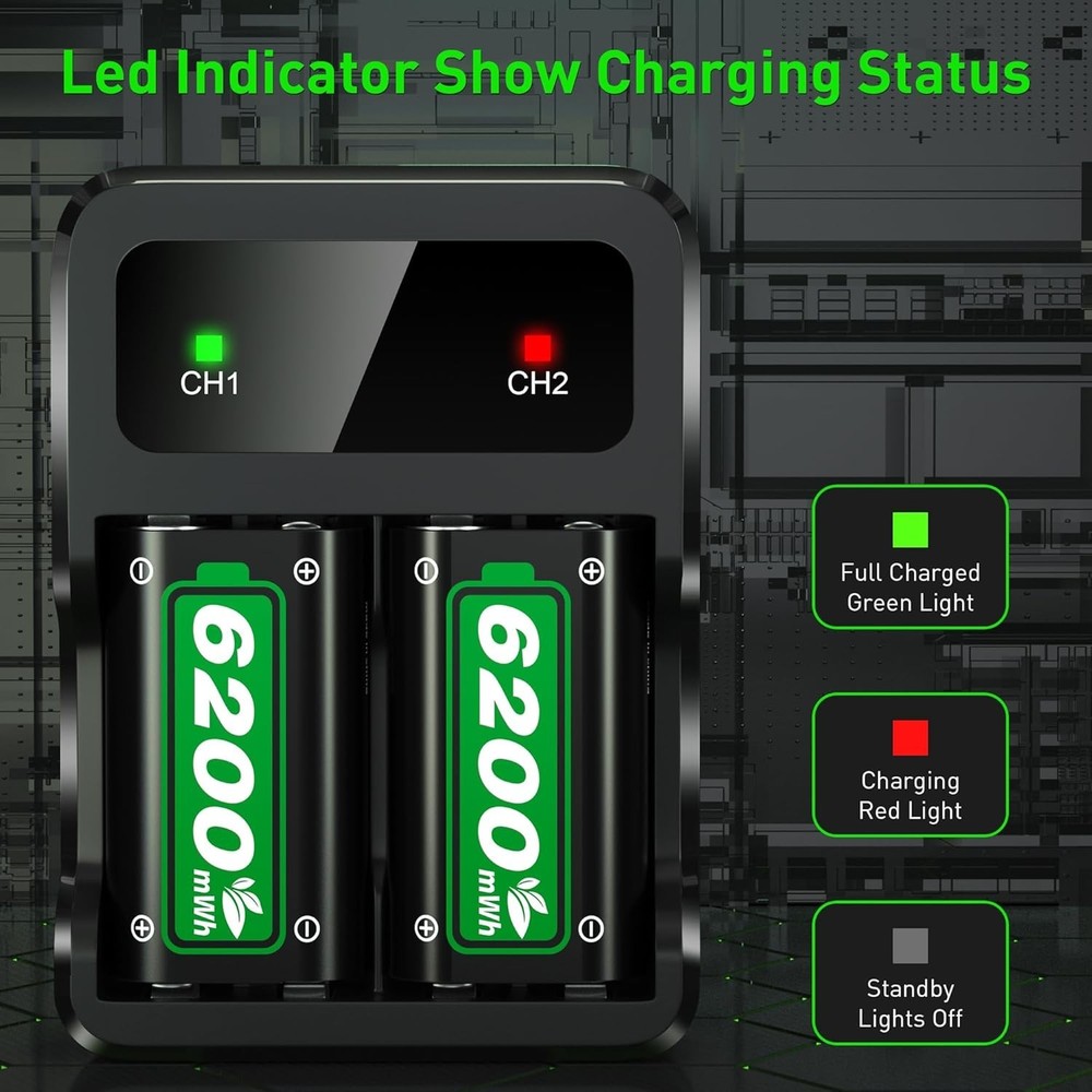 Portable Xbox Controller Battery Packs with LED Indicator for Safe Charging