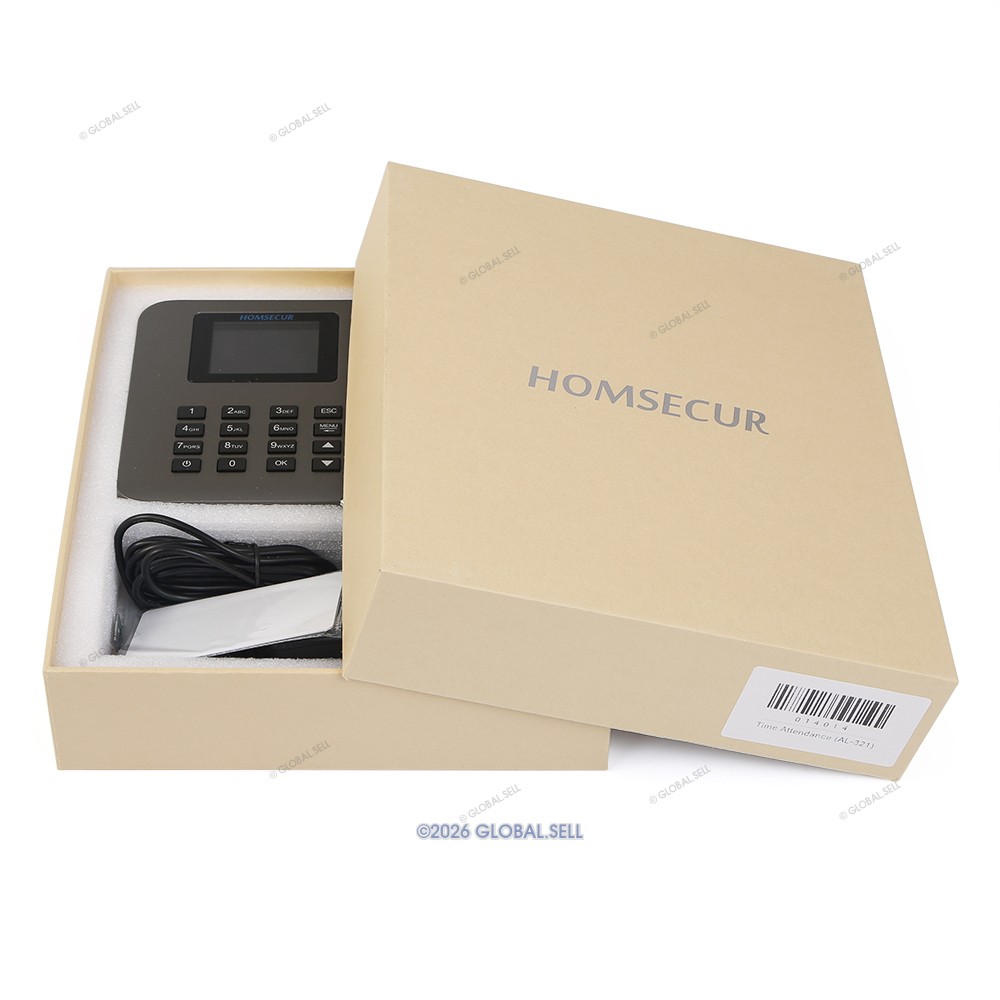HOMSECUR Time Attendance With Fingerprint RFID Reader Free Software +WiFi+DST